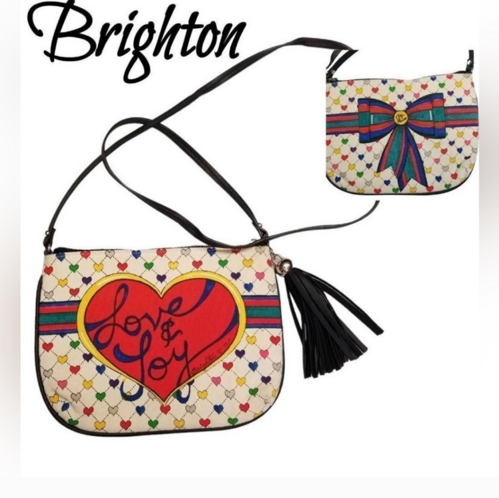 New Brighton Canvas Love & Joy Crossbody Bag w/ Tassel